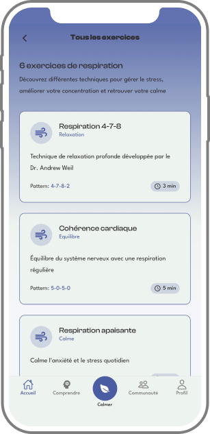Exercices de respiration